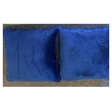 Throw Pillows - Blue Geometric Pattern (Lot of 2)