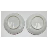 Vintage Kotani Biscuit Jar with Lid & 2 Kutani Tea Cups with Saucers & Creamer - Made in Japan Porcelain Floral  Figure Scene