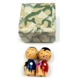 Assorted Miniature Asian Figurines & Lanterns - Buddha Statues, Maneki-Neko Cats, Kokeshi Dolls