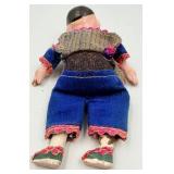 Vintage Japanese Decor Set -2 Hina Dolls & Mt Fuji Folding Screen with 3 Hand Fans