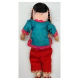 Vintage Japanese Decor Set -2 Hina Dolls & Mt Fuji Folding Screen with 3 Hand Fans