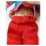 Vintage Japanese Decor Set -2 Hina Dolls & Mt Fuji Folding Screen with 3 Hand Fans