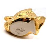 Holley Ross 22K Gold Swan Vase - Beaded Floral Bouquet