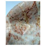 Dolphin Marble Sculpture - Pink Veined Stone - Hand Carved