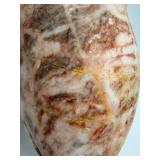 Dolphin Marble Sculpture - Pink Veined Stone - Hand Carved