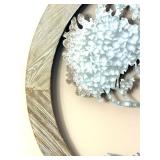 Metal Tree Wall Art in Round Wood Frame - Rustic Circular Accent Piece for Home Décor