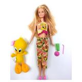 Tweety Bird Themed Lot with Plush, Pink Accessories & Lego Floral Set
