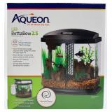Aqueon BettaBow 2.5 LED Desktop Aquarium Kit & 3 Aquatic Faux Plants