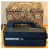 ORECK XL Canister Vacuum with Hose & Attachments in Patterned Carry Case