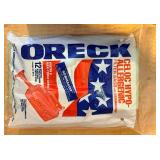 ORECK XL Canister Vacuum with Hose & Attachments in Patterned Carry Case