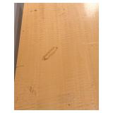 Adjustable Height Crafting Table with Light Wood Top & Four Gray Metal Legs