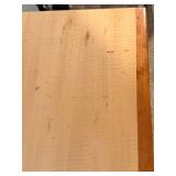 Adjustable Height Crafting Table with Light Wood Top & Four Gray Metal Legs