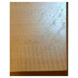 Adjustable Height Crafting Table with Light Wood Top & Four Gray Metal Legs