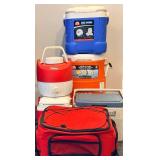 Lot of 8 Various Coolers Featuring -Igloo Ice Cube 12 Qt Cooler, Igloo 5-Gal Beverage Coolers & Coleman Personal 8