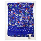 Assorted New Scarves Lot - Floral Silk & Batik Polyester Wraps (Lot of 5)