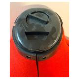 Dress Form - Adjustable Red Fabric Cover with 3 Size Dials on Stand