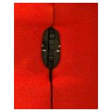 Dress Form - Adjustable Red Fabric Cover with 3 Size Dials on Stand