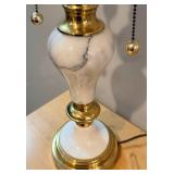 Table Lamps - Marble & Brass, Vintage Pair