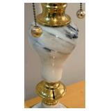Table Lamps - Marble & Brass, Vintage Pair