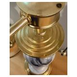 Table Lamps - Marble & Brass, Vintage Pair