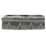 Buddha Statue - Seated Meditation Figure, Dark Patina, Carved Pedestal Made in Indonesia