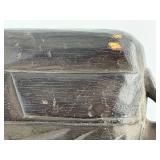 Buddha Statue - Seated Meditation Figure, Dark Patina, Carved Pedestal Made in Indonesia