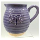 Teleflora Dragonfly Pitcher- Teal Bee Jar - Floral Pitcher (3-Piece Ceramic Set)