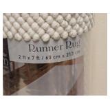 NEW OFF THE LOOM AN ARTISANAL WOVEN BRAND RUNNER RUG VERA LOOP CREAM