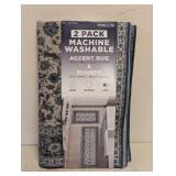 WYATT & ASH MACHINE WASHABLE ACCENT RUG & RUNNER SET ESTELLA 2PK