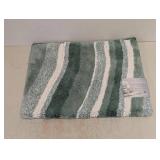 NEW MINERAL SPRING COTTON SWIRL BATH MAT GREEN
