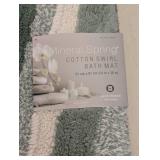 NEW MINERAL SPRING COTTON SWIRL BATH MAT GREEN
