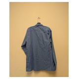 NEW RED KAP LARGE BUTTON UP SHIRT BLUE STRIPED