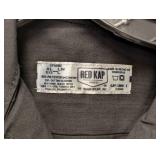 NEW RED KAP EXTRA LARGE BUTTON UP SHIRT BLACK AND RED