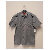 NEW MEDIUM DICKIES BUTTON UP SHORT SLEEVE GRAY