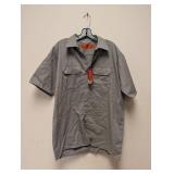 NEW RED KAP LARGE BUTTON UP SHIRT GRAY