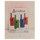 NEW COBRA RX100 LONG RANGE WALKIE-TALKIES 4PK
