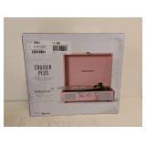 NEW CROSLEY CRUISER PLUS PORTABLE TURNTABLE WITH BLUETOOTH PINK