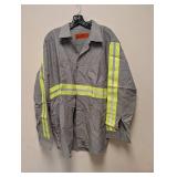 NEW RED KAP XL BUTTON UP SHIRT HIGH VISIBILITY AND TAN