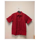 (2) NEW XL RED KAP BUTTON UP SHIRT RED