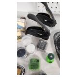 Craft Supplies Lot including Stamps, Ink Pads, Embossing Tools and Miscellaneous Tools - Stamps Have a Business Name on Them