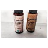 Candlescience Black Cardamom and Pineapple Sage Fragrance Oils 1 oz Bottles, 1 is Nearly Full, 1 is 3/4 Full