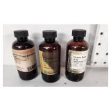 Candlescience Fragrance Oils including Smoke and Odor Eliminator (Under Half Full), Mahogany Shea (Just over 1/2 full), Ocean Rose (Just over 1/2 Full)