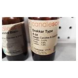 CandleScience Fragrance Oils Lot: Cinnamon Chai, Nordic Night, Cedarwood Blanc, Drakkar Type - 4 oz Bottles All Partial See Final Pic for Levels in Each