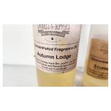 Candles & Supplies Concentrated Fragrance Oils including Autumn Lodge and Eternal Forest - Both Partials