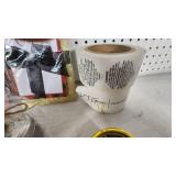 Lot of Home Decor and Craft Items including Feather Hooks, Candles, and Glass Jars