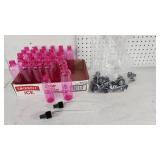 Pink Plastic Bottles and Pump Dispensers