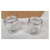 Mini Apothecary Jars with Plastic Dust Covers 2.5 oz Minis - Approx. 19 Jars