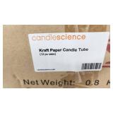 Kraft Paper Candle Tube (12 pc case) - Total Height 4 1/2 Tall  - 14 of them