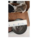 Black Metal Tins with Lids and Packaging Materials - 3" Tall