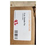 Candlescience 8 oz Candle Tin, Metal Lids and Empty Tins - 92 Count